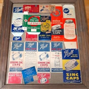 Vintage Framed Canning Boxes and Labels
